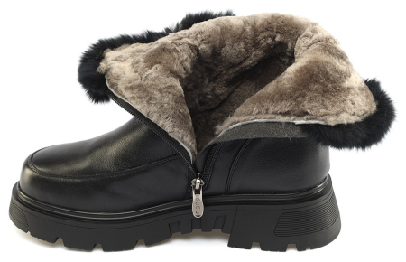 ЖЕНСКИЕ ПОЛУСАПОГИ НАТУРАЛЬНАЯ КОЖА НАТУРАЛЬНЫЙ МЕХ GUGU ГЕРМАНИЯ