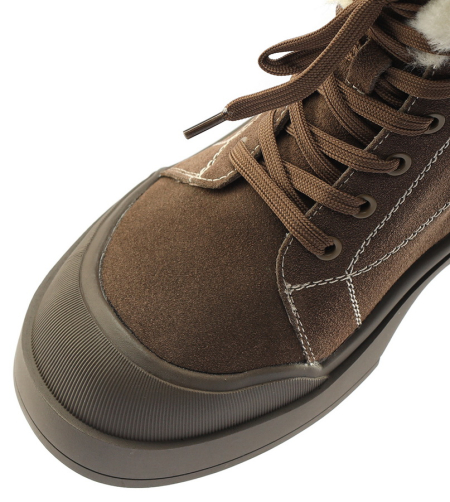 ЖЕНСКИЕ БОТИНКИ НАТУРАЛЬНАЯ КОЖА (ВЕЛЮР) НАТУРАЛЬНЫЙ МЕХ GUGU ГЕРМАНИЯ