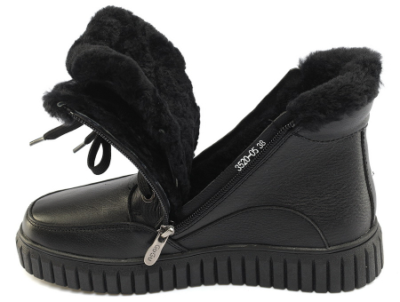 ЖЕНСКИЕ БОТИНКИ НАТУРАЛЬНАЯ КОЖА / НАТУРАЛЬНЫЙ МЕХ GUGU ГЕРМАНИЯ