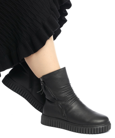 ЖЕНСКИЕ БОТИНКИ НАТУРАЛЬНАЯ КОЖА / НАТУРАЛЬНЫЙ МЕХ GUGU ГЕРМАНИЯ