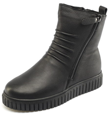 ЖЕНСКИЕ БОТИНКИ НАТУРАЛЬНАЯ КОЖА / НАТУРАЛЬНЫЙ МЕХ GUGU ГЕРМАНИЯ