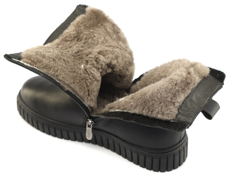 ЖЕНСКИЕ БОТИНКИ НАТУРАЛЬНАЯ КОЖА / НАТУРАЛЬНЫЙ МЕХ GUGU ГЕРМАНИЯ