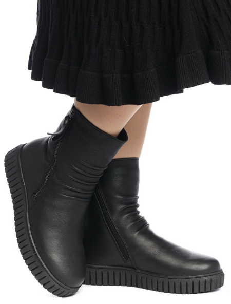 ЖЕНСКИЕ БОТИНКИ НАТУРАЛЬНАЯ КОЖА / НАТУРАЛЬНЫЙ МЕХ GUGU ГЕРМАНИЯ