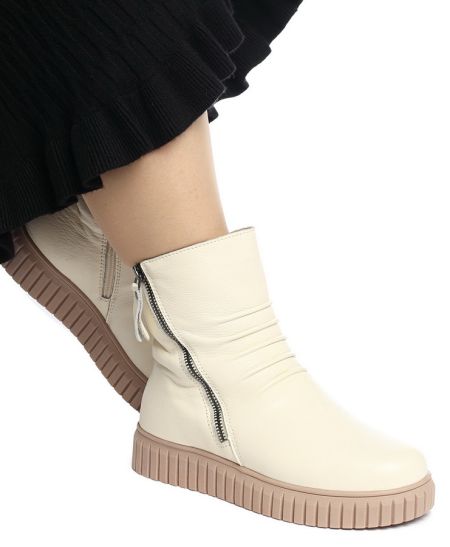 ЖЕНСКИЕ БОТИНКИ НАТУРАЛЬНАЯ КОЖА / НАТУРАЛЬНЫЙ МЕХ GUGU ГЕРМАНИЯ