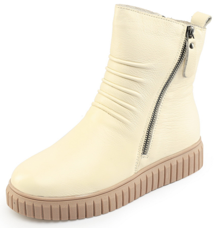 ЖЕНСКИЕ БОТИНКИ НАТУРАЛЬНАЯ КОЖА / НАТУРАЛЬНЫЙ МЕХ GUGU ГЕРМАНИЯ