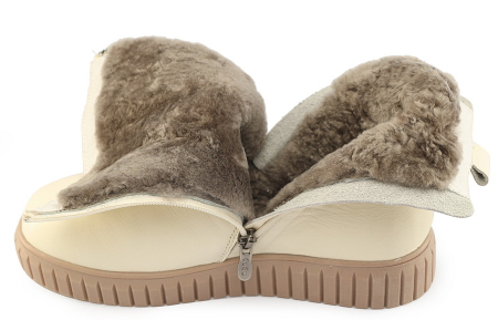 ЖЕНСКИЕ БОТИНКИ НАТУРАЛЬНАЯ КОЖА / НАТУРАЛЬНЫЙ МЕХ GUGU ГЕРМАНИЯ