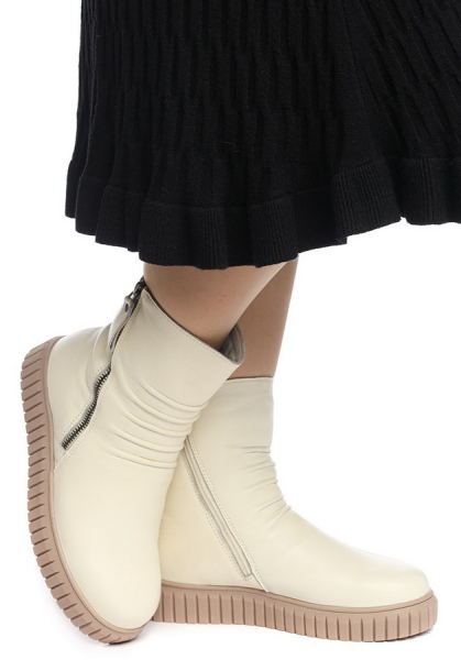 ЖЕНСКИЕ БОТИНКИ НАТУРАЛЬНАЯ КОЖА / НАТУРАЛЬНЫЙ МЕХ GUGU ГЕРМАНИЯ