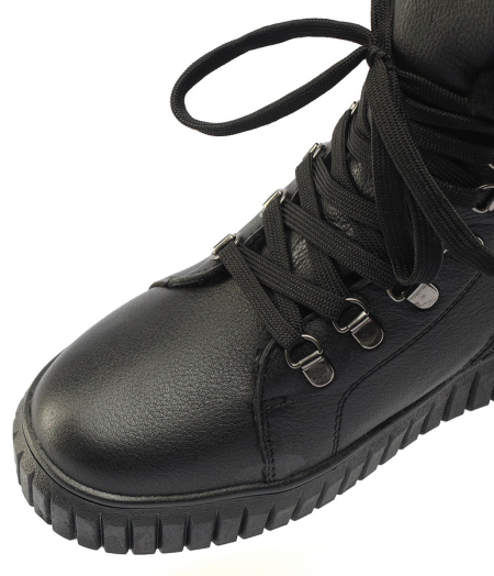 ЖЕНСКИЕ БОТИНКИ НАТУРАЛЬНАЯ КОЖА / НАТУРАЛЬНЫЙ МЕХ GUGU ГЕРМАНИЯ