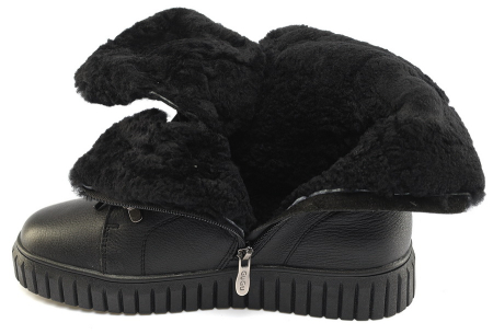 ЖЕНСКИЕ БОТИНКИ НАТУРАЛЬНАЯ КОЖА / НАТУРАЛЬНЫЙ МЕХ GUGU ГЕРМАНИЯ