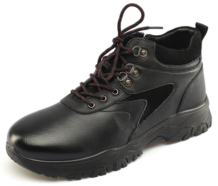 МУЖСКИЕ БОТИНКИ НАТУРАЛЬНАЯ КОЖА / НАТУРАЛЬНЫЙ МЕХ GUGU