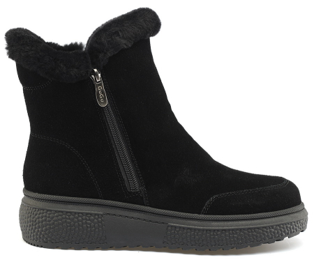 ЖЕНСКИЕ БОТИНКИ НАТУРАЛЬНАЯ КОЖА(ВЕЛЮР) / НАТУРАЛЬНЫЙ МЕХ GUGU ГЕРМАНИЯ