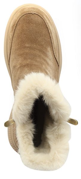 ЖЕНСКИЕ БОТИНКИ НАТУРАЛЬНАЯ КОЖА(ВЕЛЮР) / НАТУРАЛЬНЫЙ МЕХ GUGU ГЕРМАНИЯ