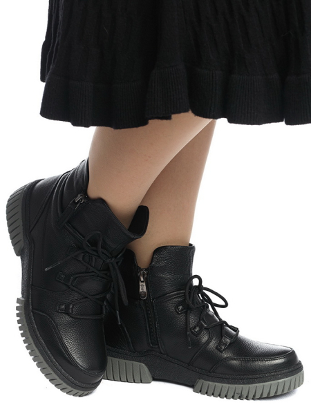 ЖЕНСКИЕ БОТИНКИ НАТУРАЛЬНАЯ КОЖА НАТУРАЛЬНЫЙ МЕХ GUGU ГЕРМАНИЯ