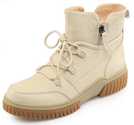 ЖЕНСКИЕ БОТИНКИ НАТУРАЛЬНАЯ КОЖА НАТУРАЛЬНЫЙ МЕХ GUGU ГЕРМАНИЯ