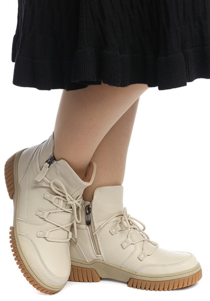 ЖЕНСКИЕ БОТИНКИ НАТУРАЛЬНАЯ КОЖА НАТУРАЛЬНЫЙ МЕХ GUGU ГЕРМАНИЯ