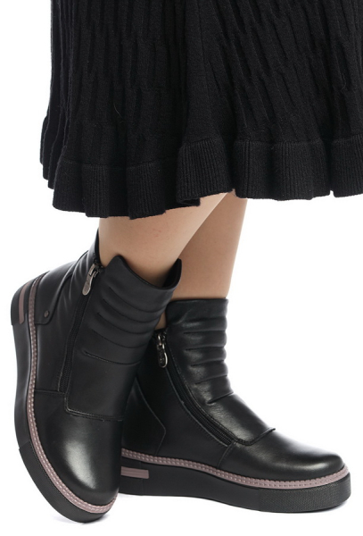 ЖЕНСКИЕ БОТИНКИ НАТУРАЛЬНАЯ КОЖА НАТУРАЛЬНЫЙ МЕХ GUGU ГЕРМАНИЯ