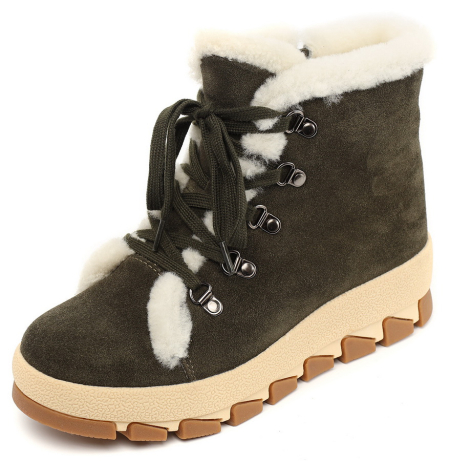 ЖЕНСКИЕ БОТИНКИ НАТУРАЛЬНАЯ КОЖА ( ВЕЛЮР ) / НАТУРАЛЬНЫЙ МЕХ GUGU ГЕРМАНИЯ