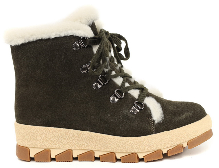 ЖЕНСКИЕ БОТИНКИ НАТУРАЛЬНАЯ КОЖА ( ВЕЛЮР ) / НАТУРАЛЬНЫЙ МЕХ GUGU ГЕРМАНИЯ