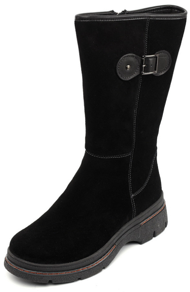 ЖЕНСКИЕ САПОГИ НАТУРАЛЬНАЯ КОЖА (ВЕЛЮР) / НАТУРАЛЬНЫЙ МЕХ GUGU ГЕРМАНИЯ