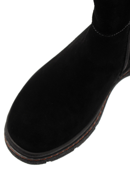 ЖЕНСКИЕ САПОГИ НАТУРАЛЬНАЯ КОЖА (ВЕЛЮР) / НАТУРАЛЬНЫЙ МЕХ GUGU ГЕРМАНИЯ