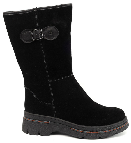 ЖЕНСКИЕ САПОГИ НАТУРАЛЬНАЯ КОЖА (ВЕЛЮР) / НАТУРАЛЬНЫЙ МЕХ GUGU ГЕРМАНИЯ