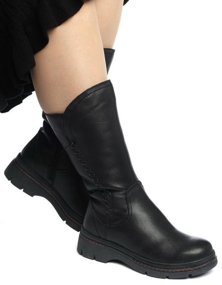 ЖЕНСКИЕ САПОГИ НАТУРАЛЬНАЯ КОЖА / НАТУРАЛЬНЫЙ МЕХ GUGU ГЕРМАНИЯ