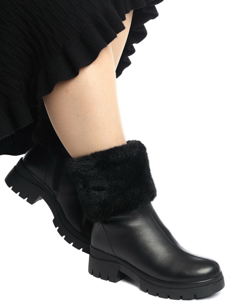 ЖЕНСКИЕ САПОГИ НАТУРАЛЬНАЯ КОЖА / НАТУРАЛЬНЫЙ МЕХ GUGU ГЕРМАНИЯ