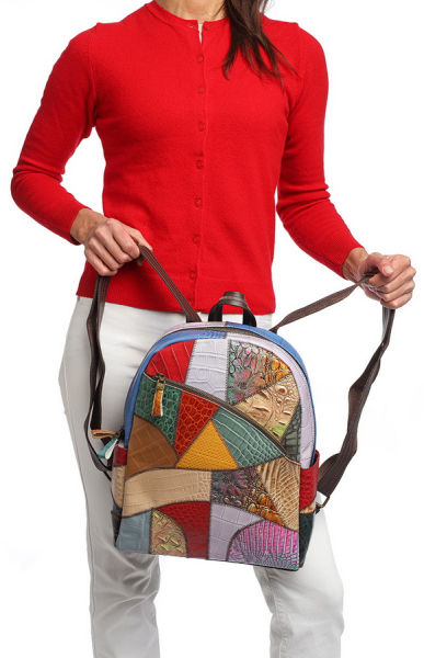 ЖЕНСКИЙ РЮКЗАК НАТУРАЛЬНАЯ КОЖА KIKILOK КОРЕЯ