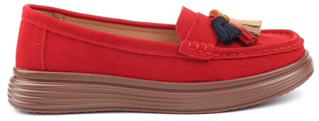 ЖЕНСКИЕ МОКАСИНЫ НАТУРАЛЬНАЯ КОЖА ВЕЛЮР BINIFOOT ТАЙВАНЬ