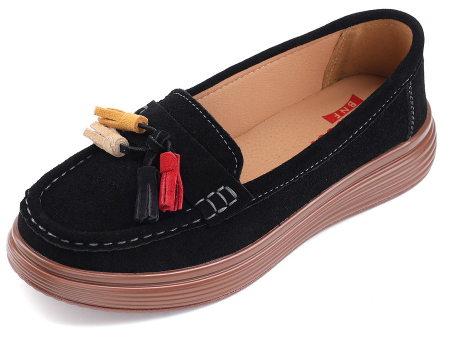 ЖЕНСКИЕ МОКАСИНЫ НАТУРАЛЬНАЯ КОЖА ВЕЛЮР BINIFOOT ТАЙВАНЬ