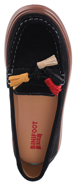 ЖЕНСКИЕ МОКАСИНЫ НАТУРАЛЬНАЯ КОЖА ВЕЛЮР BINIFOOT ТАЙВАНЬ