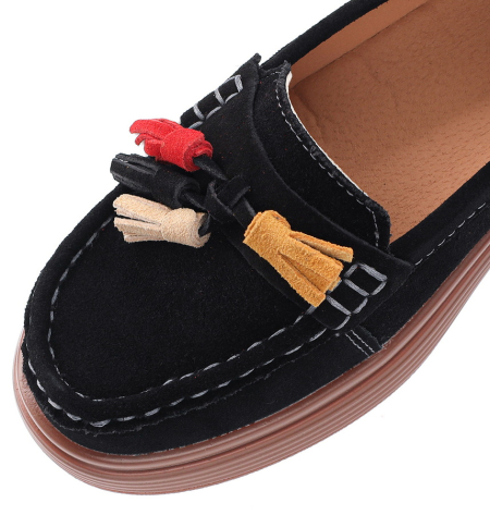 ЖЕНСКИЕ МОКАСИНЫ НАТУРАЛЬНАЯ КОЖА ВЕЛЮР BINIFOOT ТАЙВАНЬ