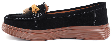 ЖЕНСКИЕ МОКАСИНЫ НАТУРАЛЬНАЯ КОЖА ВЕЛЮР BINIFOOT ТАЙВАНЬ