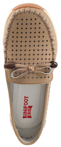 ЖЕНСКИЕ МОКАСИНЫ НАТУРАЛЬНАЯ КОЖА BINIFOOT/BNF ТАЙВАНЬ