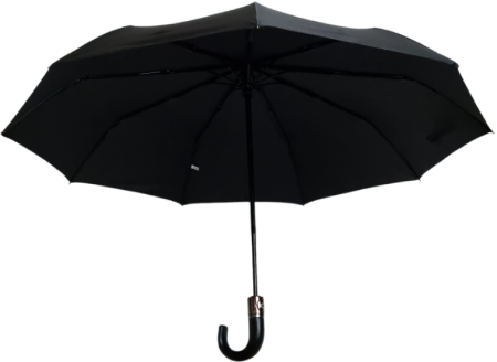 ЗОНТ МУЖСКОЙ ЧЕРНЫЙ АВТОМАТ БОЛЬШОЙ КУПОЛ РУЧКА КРЮЧОК 9 СПИЦ