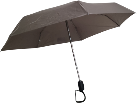 ЗОНТ СЕРЫЙ АВТОМАТ ПЯТЬ СЛОЖЕНИЙ 7 СПИЦ