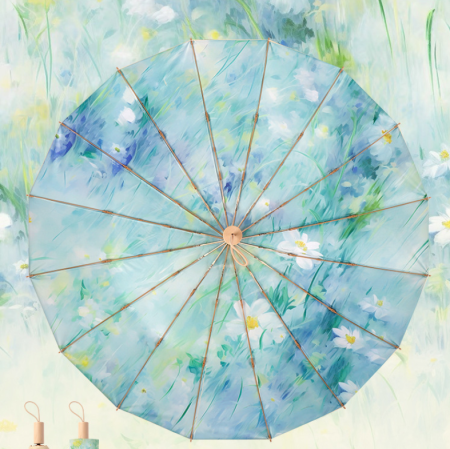 ЗОНТ ЖЕНСКИЙ С СУМКОЙ МЕХАНИКА 16 СПИЦ