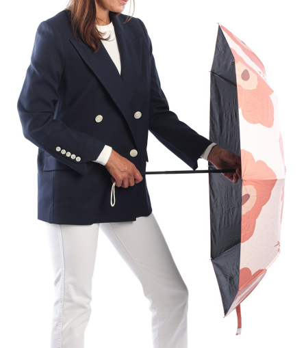 ЗОНТ ЖЕНСКИЙ БЕЖЕВЫЙ КОРИЧНЕВЫЕ ЦВЕТКИ АВТОМАТ 8 СПИЦ