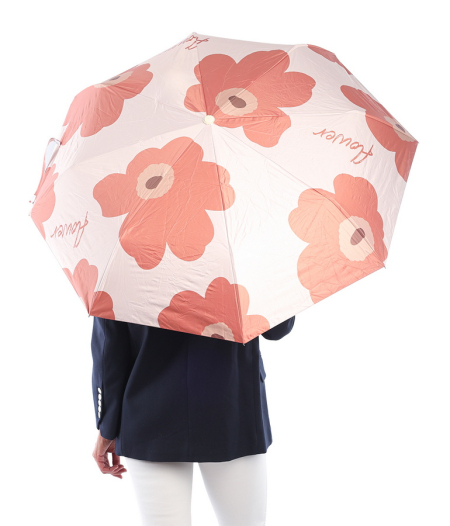 ЗОНТ ЖЕНСКИЙ БЕЖЕВЫЙ КОРИЧНЕВЫЕ ЦВЕТКИ АВТОМАТ 8 СПИЦ