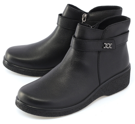 ЖЕНСКИЕ БОТИНКИ НАТУРАЛЬНАЯ КОЖА / БАЙКА РОСВЕСТ РОССИЯ