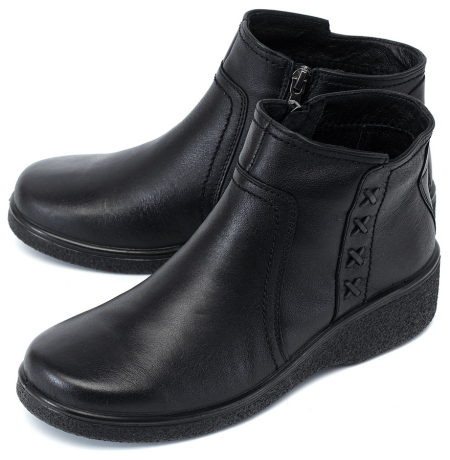 ЖЕНСКИЕ БОТИНКИ НАТУРАЛЬНАЯ КОЖА / БАЙКА РОСВЕСТ РОССИЯ