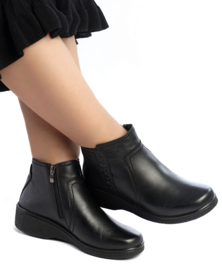 ЖЕНСКИЕ БОТИНКИ НАТУРАЛЬНАЯ КОЖА / БАЙКА РОСВЕСТ РОССИЯ