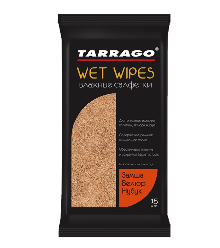 TARRAGO САЛФЕТКИ ВЛАЖНЫЕ ДЛЯ ЗАМШИ