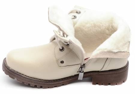 ЖЕНСКИЕ БОТИНКИ НАТУРАЛЬНАЯ КОЖА НАТУРАЛЬНЫЙ МЕХ GUGU ГЕРМАНИЯ