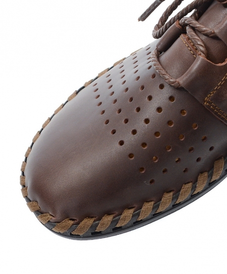 МУЖСКИЕ МОКАСИНЫ С ПЕРФОРАЦИЕЙ НАТУРАЛЬНАЯ КОЖА GUGU ГЕРМАНИЯ