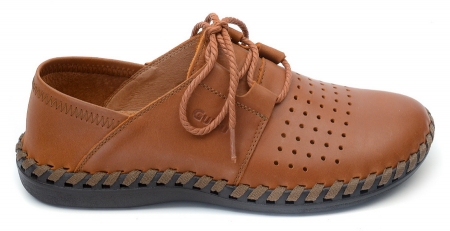 МУЖСКИЕ МОКАСИНЫ С ПЕРФОРАЦИЕЙ НАТУРАЛЬНАЯ КОЖА GUGU ГЕРМАНИЯ