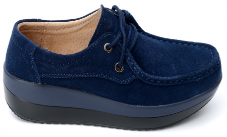 ЖЕНСКИЕ МОКАСИНЫ НА ТАНКЕТКЕ НАТУРАЛЬНАЯ ЗАМША BINIFOOT ТАЙВАНЬ