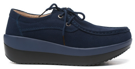 ЖЕНСКИЕ МОКАСИНЫ НА ТАНКЕТКЕ НАТУРАЛЬНАЯ ЗАМША BINIFOOT ТАЙВАНЬ