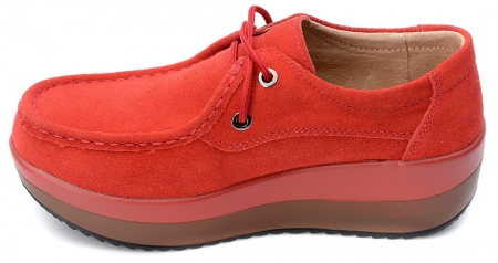 ЖЕНСКИЕ МОКАСИНЫ НА ТАНКЕТКЕ НАТУРАЛЬНАЯ ЗАМША BINIFOOT ТАЙВАНЬ