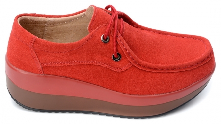 ЖЕНСКИЕ МОКАСИНЫ НА ТАНКЕТКЕ НАТУРАЛЬНАЯ ЗАМША BINIFOOT ТАЙВАНЬ